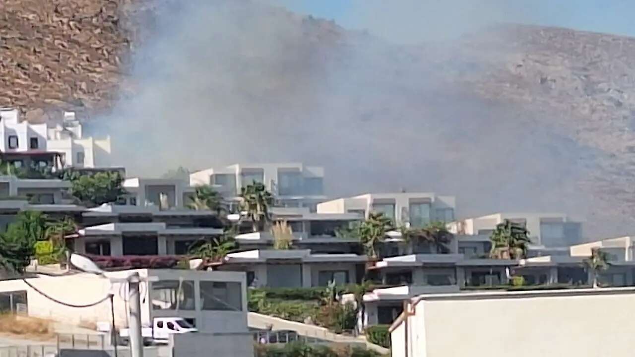 Bodrum'da Makilik Alanda Yangın, Ekipler Sevk Edildi 2